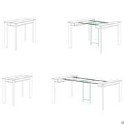 Evans Table console à rallonge avec structure en aluminium - disponible en deux tailles différentes